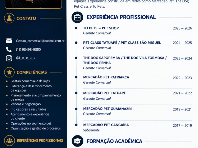 Gerente Comercial | Supervisor Comercial